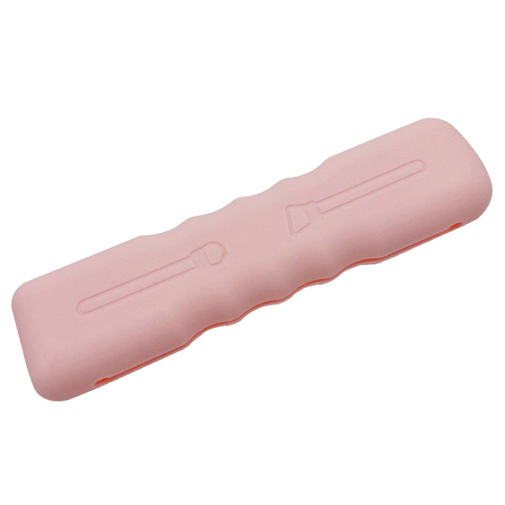 1 X Travel Makeup Brush Holder Silicone Makeup Brush Organizer Bag Pink