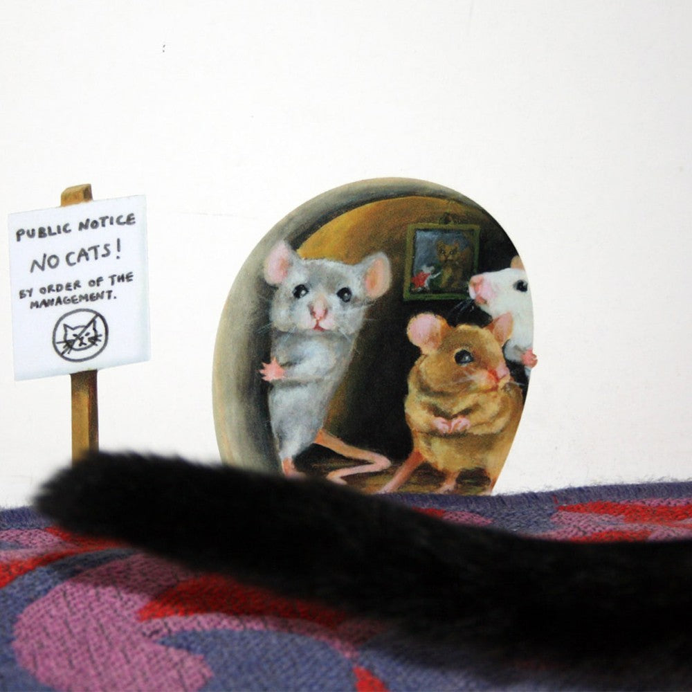 Set of 5Pcs 3D Wall Stickers Realistic Mouse Hole Wall Decal Home Fun Art Decor