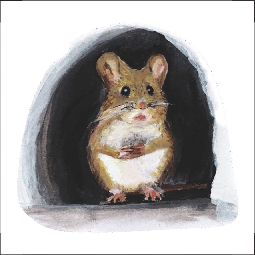 Set of 5Pcs 3D Wall Stickers Realistic Mouse Hole Wall Decal Home Fun Art Decor