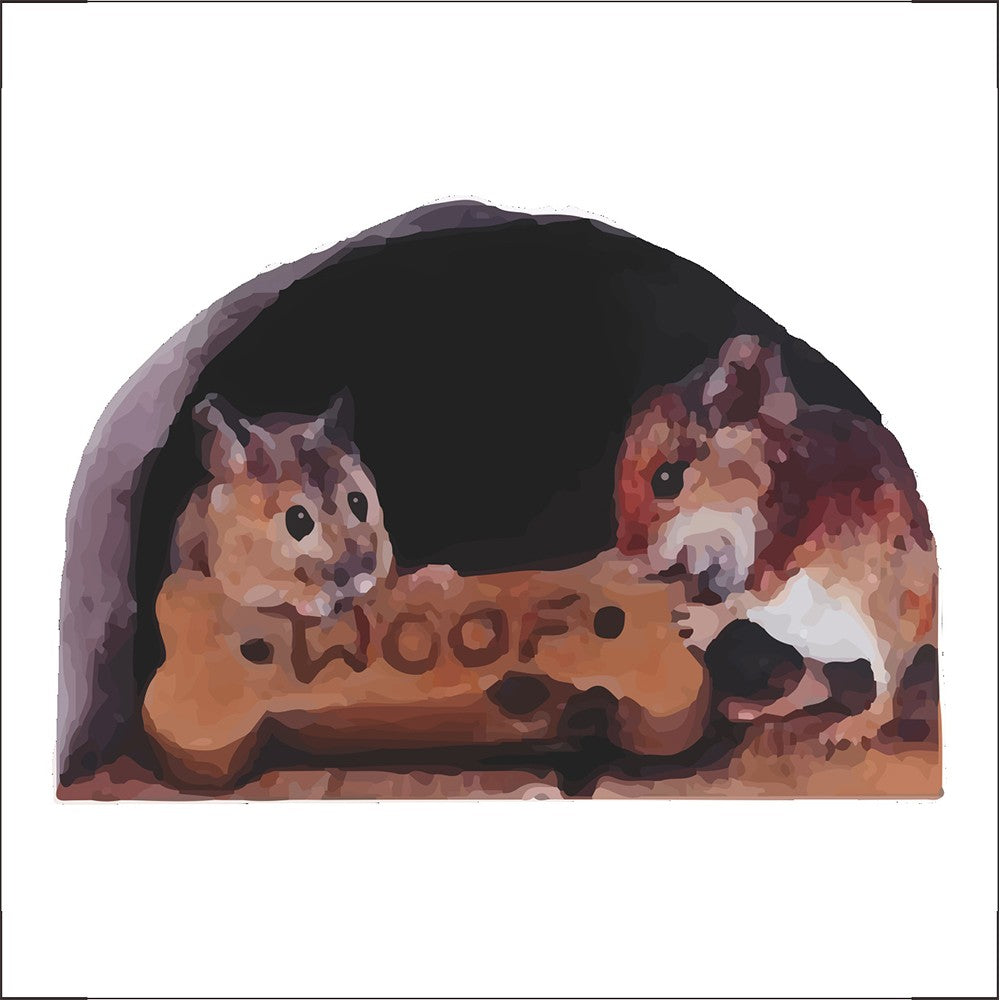 Set of 5Pcs 3D Wall Stickers Realistic Mouse Hole Wall Decal Home Fun Art Decor