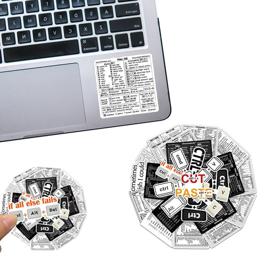 2 X Set of 30Pcs Laptop Keyboard Shortcuts Stickers DIY Phone Shortcuts Decal