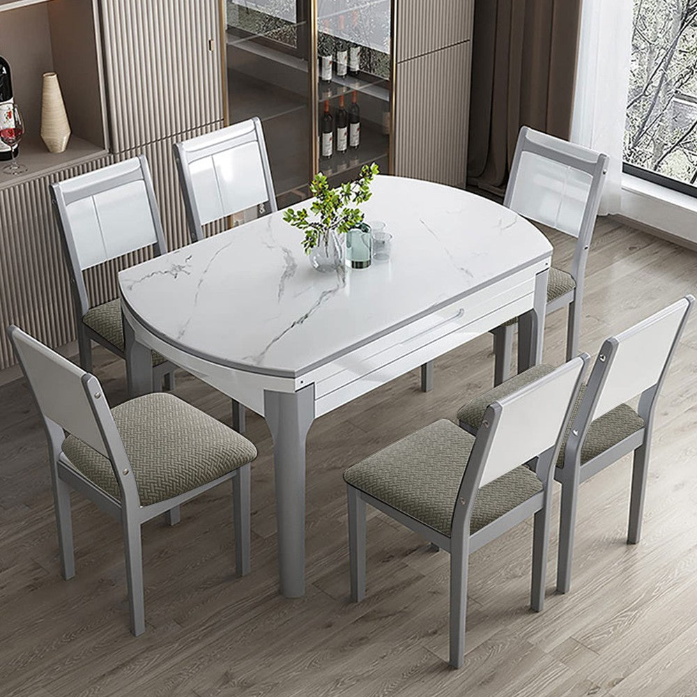 2 X Stretch Dining Chair Seat Cover Jacquard Removable Cushion Slipcover Grey