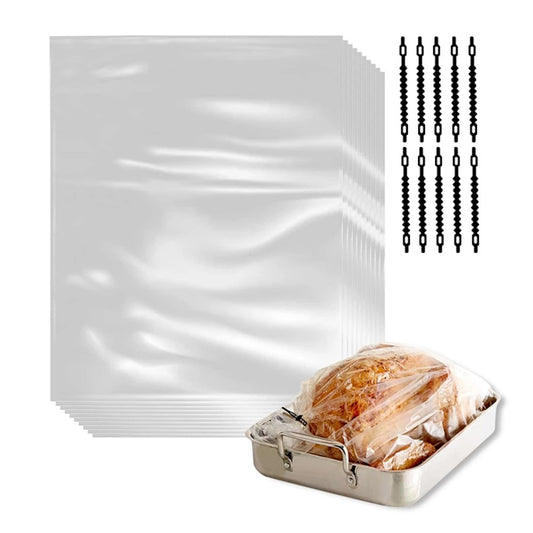 100Pcs Heat Resistance Turkey Bags Microwave Oven Roasting Bags Meat Cooking Bag