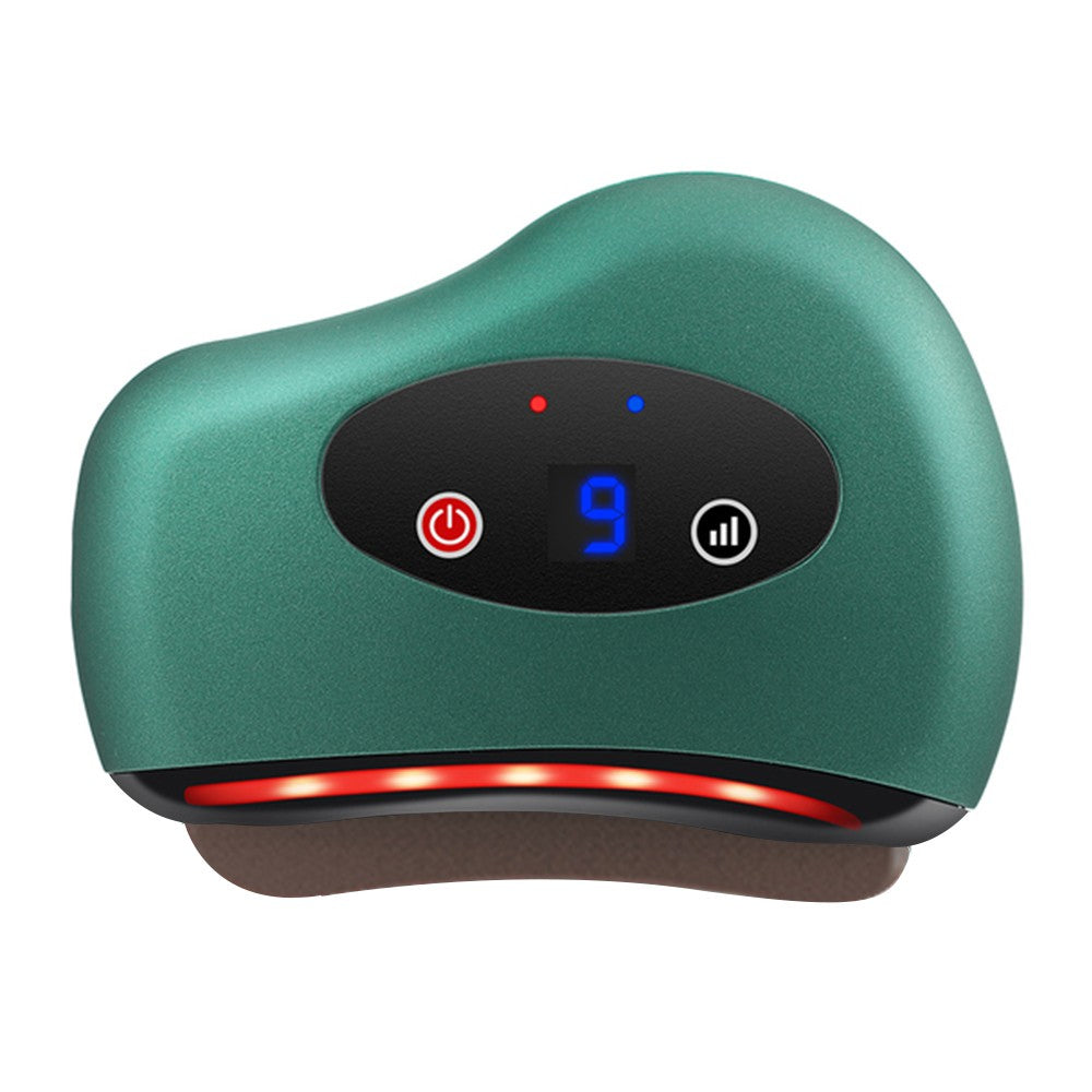 Electric Facial Gua Sha Tool Face Massager Facial Beauty Scraping Board Green