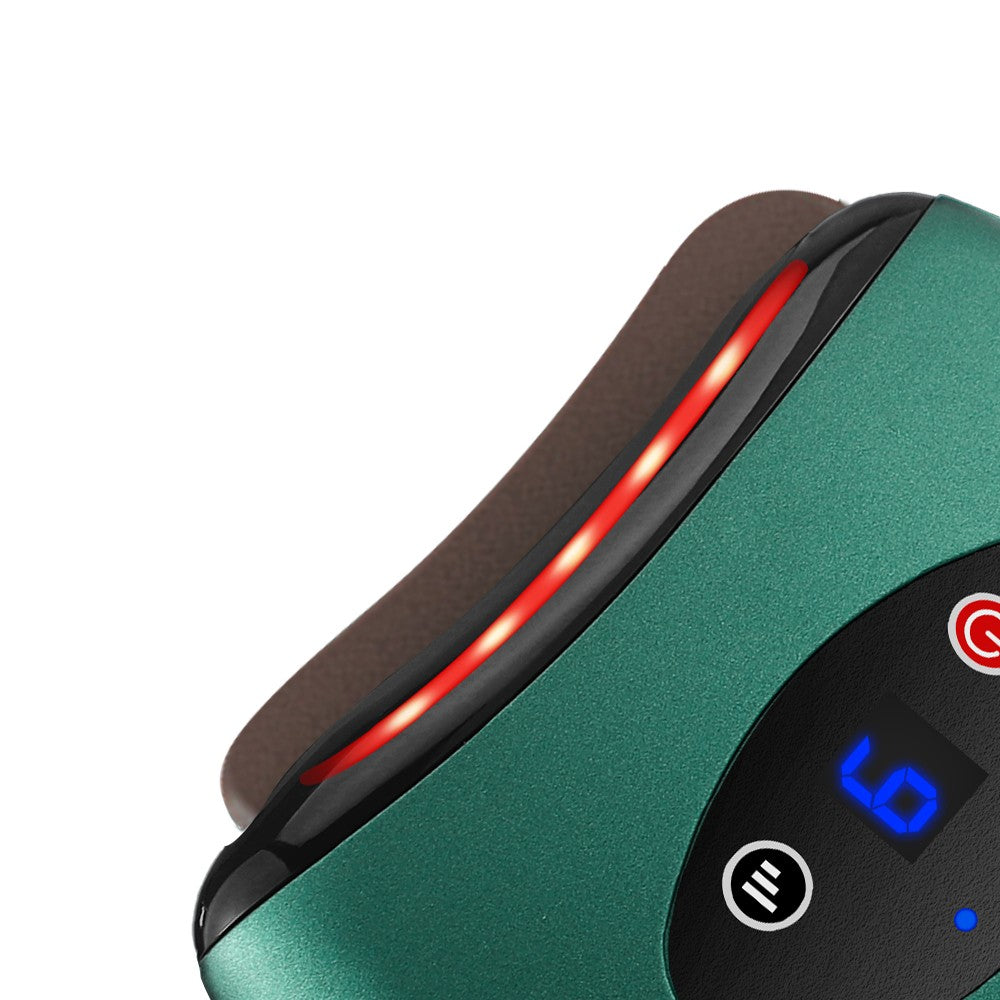 Electric Facial Gua Sha Tool Face Massager Facial Beauty Scraping Board Green