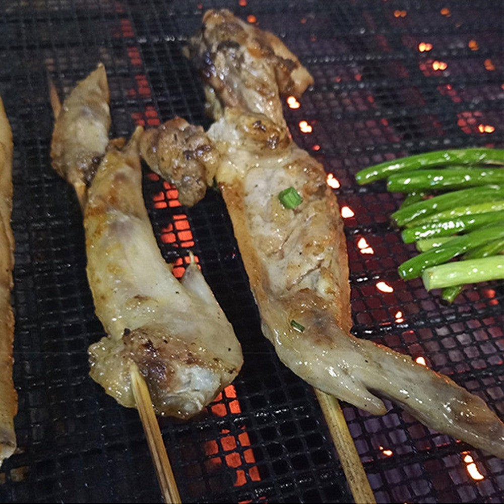 2 X Set of 2Pcs BBQ Mesh Grill Mat Non-Stick Barbecue Grilling Sheet Mat