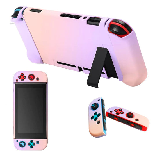 For Nintendo Switch Dockable Case Protective Cover Console JoyCon Grip Case Purple