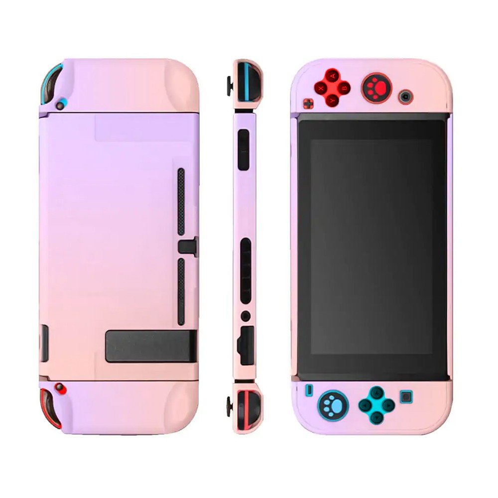 For Nintendo Switch Dockable Case Protective Cover Console JoyCon Grip Case Purple