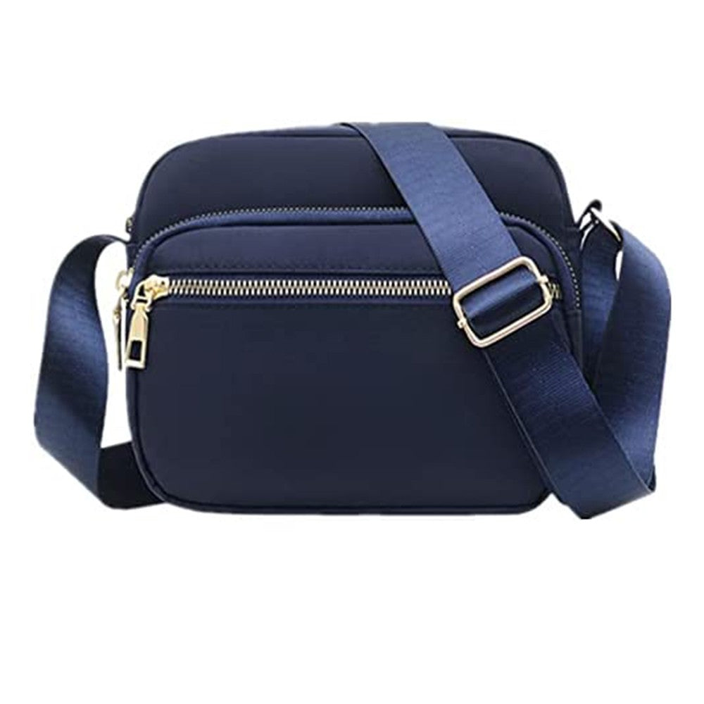 Womens Shoulder Bag Crossbody Purse Bag Zipper Sling Bag Handbag Dark Blue