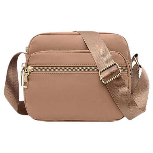 Womens Shoulder Bag Crossbody Purse Bag Zipper Sling Bag Handbag Khaki