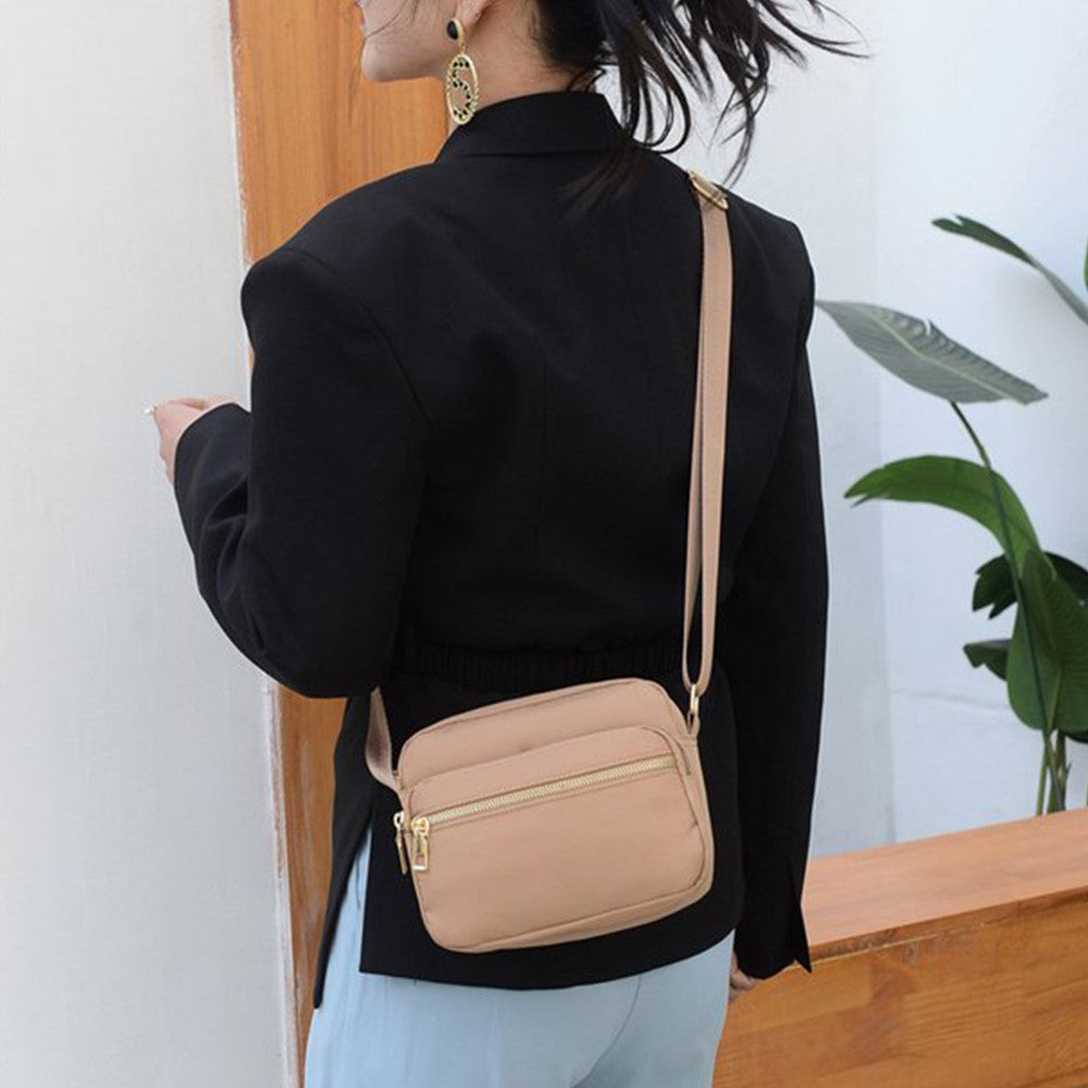 Womens Shoulder Bag Crossbody Purse Bag Zipper Sling Bag Handbag Khaki