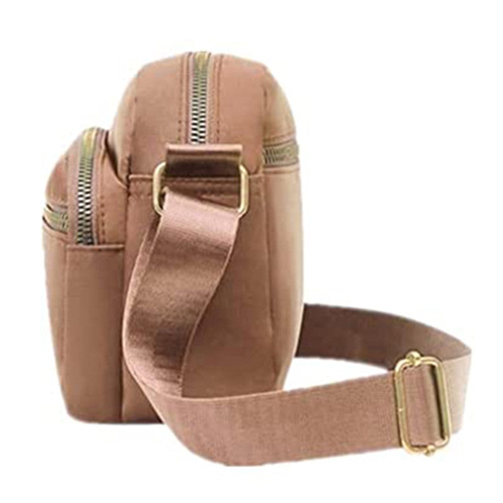 Womens Shoulder Bag Crossbody Purse Bag Zipper Sling Bag Handbag Khaki