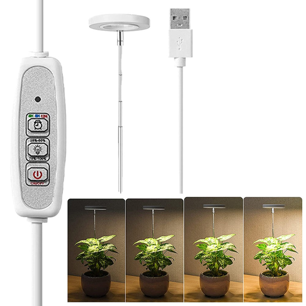 2 X Adjustable Full Spectrum LED Plant Grow Light Dimmable Indoor Halo Grow Lamp