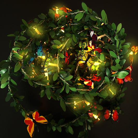 3 Meters 30LED Leaf Vine Butterfly Fairy String Light Indoor String Lights