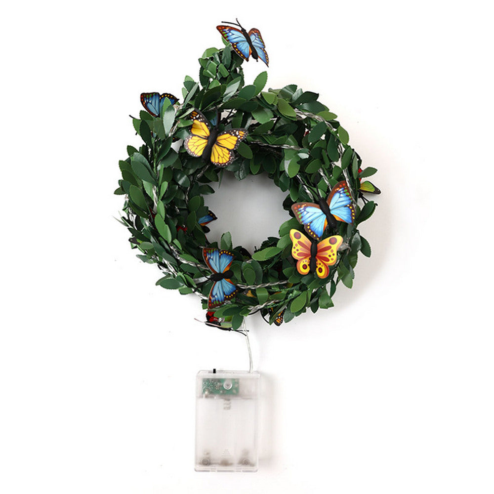 5 Meters 50LED Leaf Vine Butterfly Fairy String Light Indoor String Lights