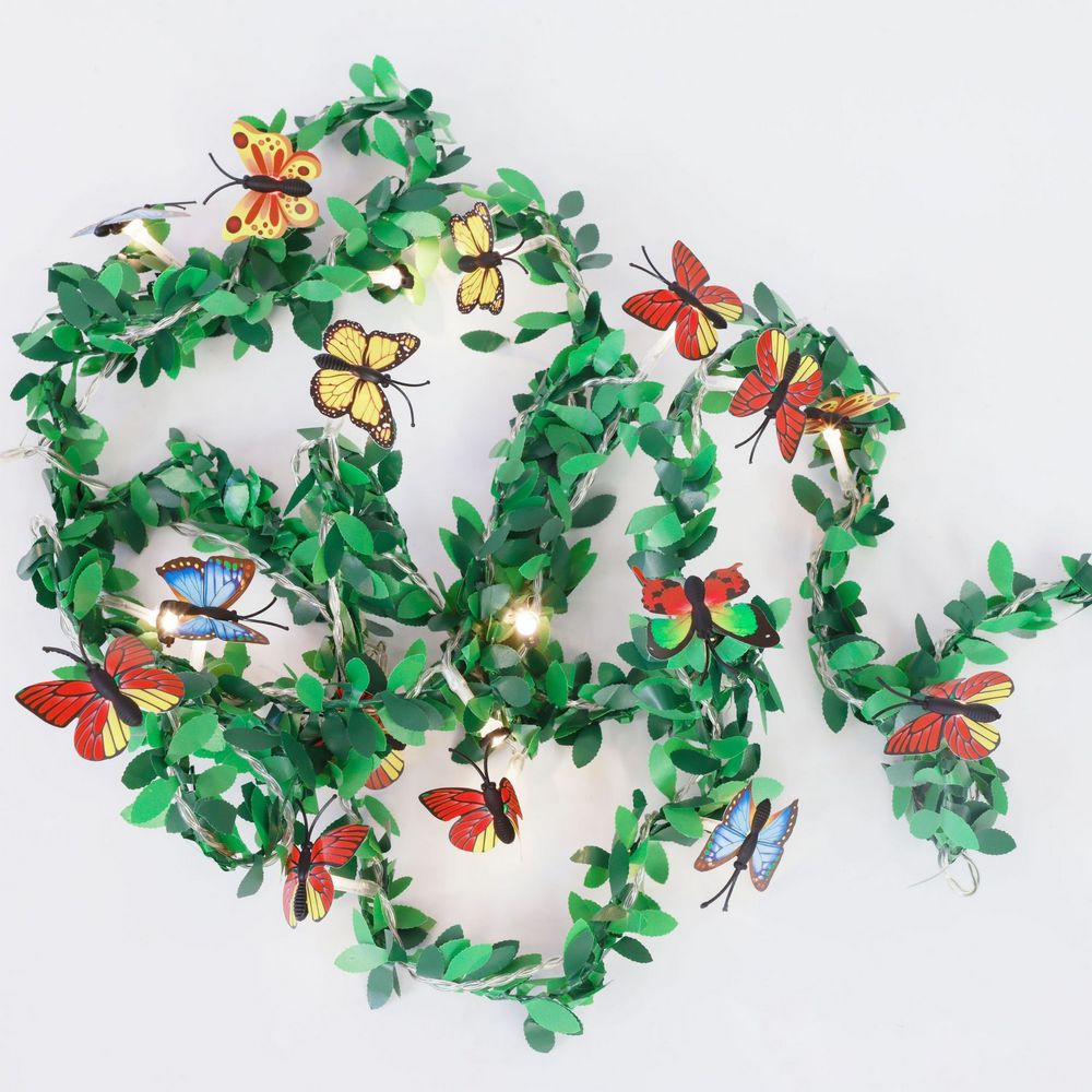 5 Meters 50LED Leaf Vine Butterfly Fairy String Light Indoor String Lights