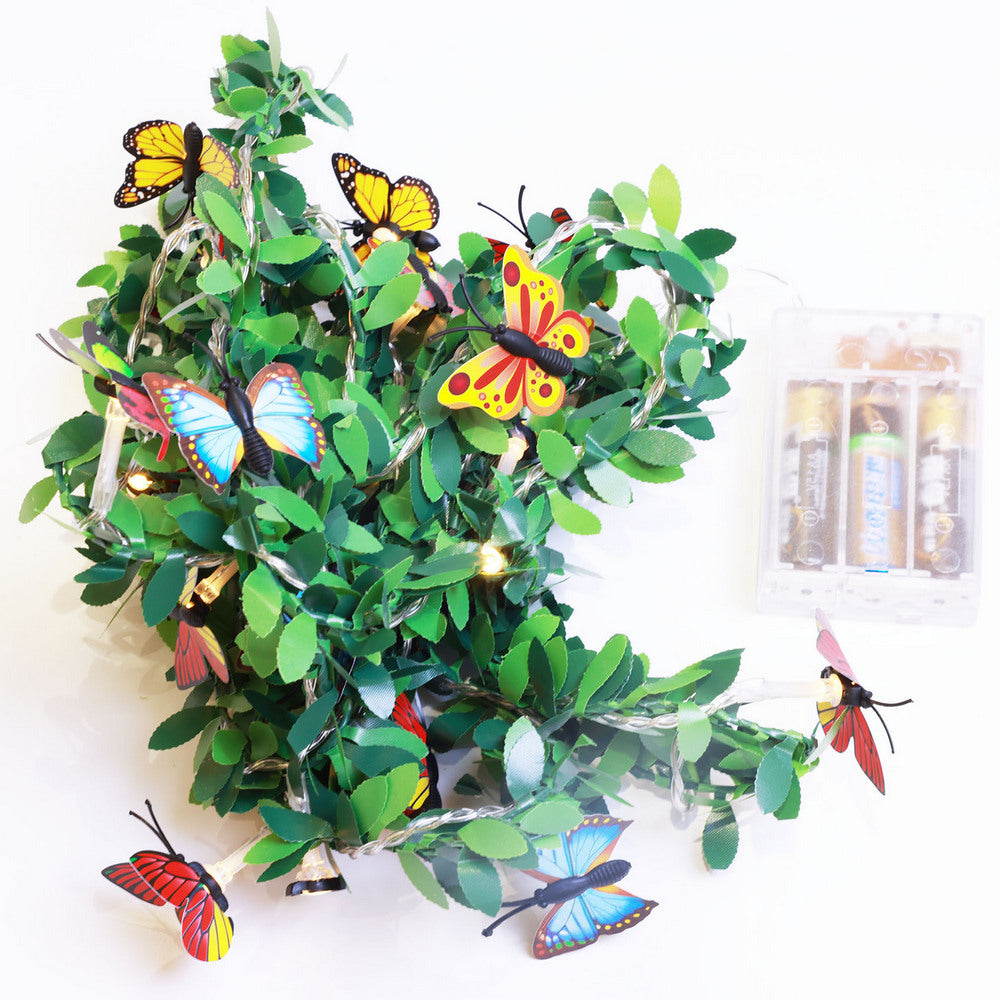 3 Meters 30LED Leaf Vine Butterfly Fairy String Light Indoor String Lights