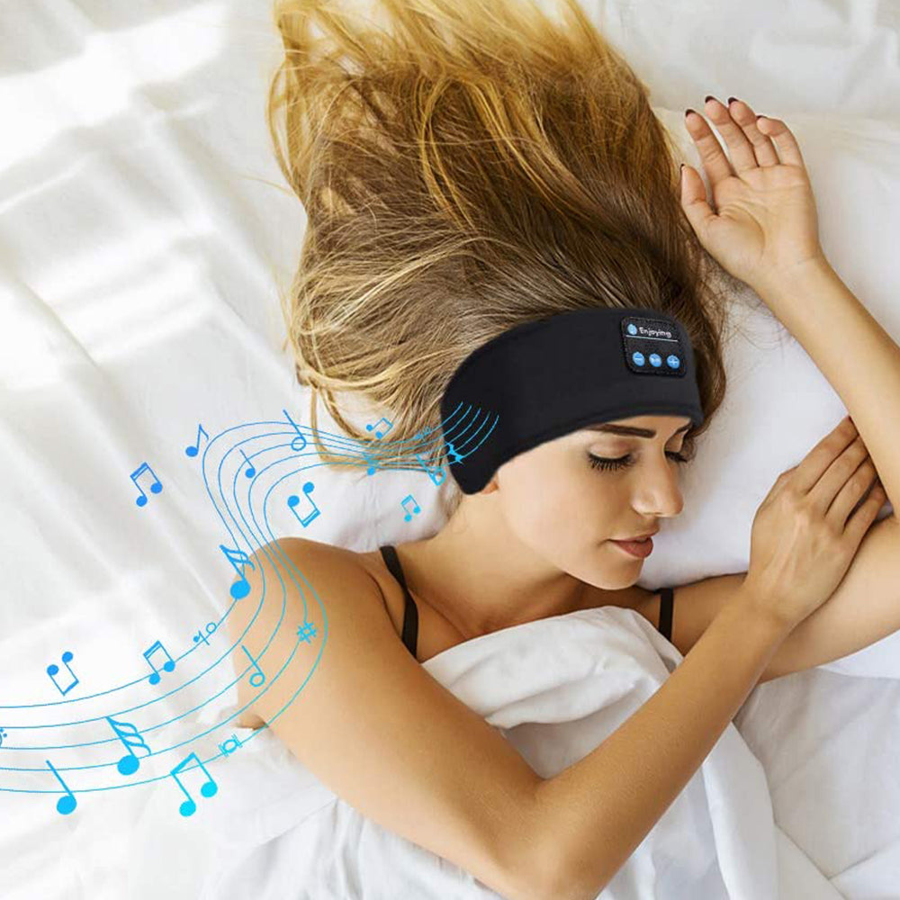 Black Bluetooth 5.0 Sleeping Headphones Headband
