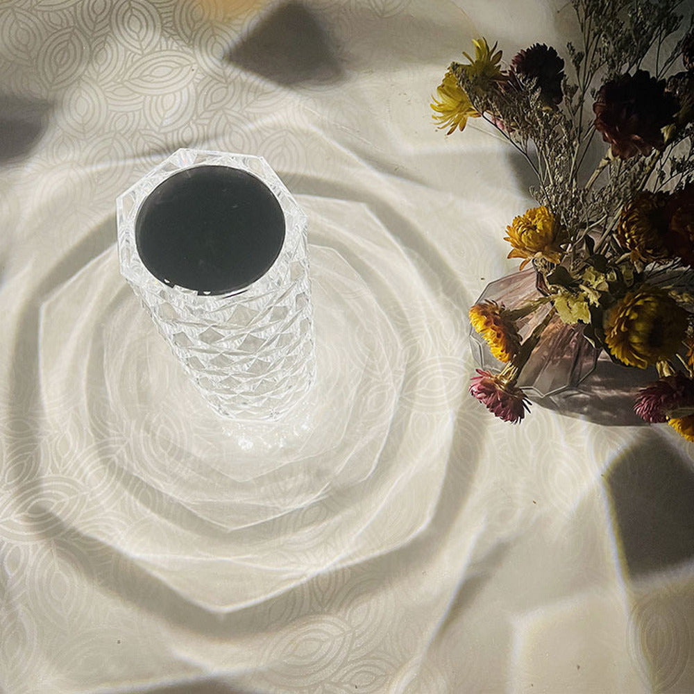 Three Color Model WITHOUT Remote Control Diamond Rose Light Bedside Table Atmosphere Night Light