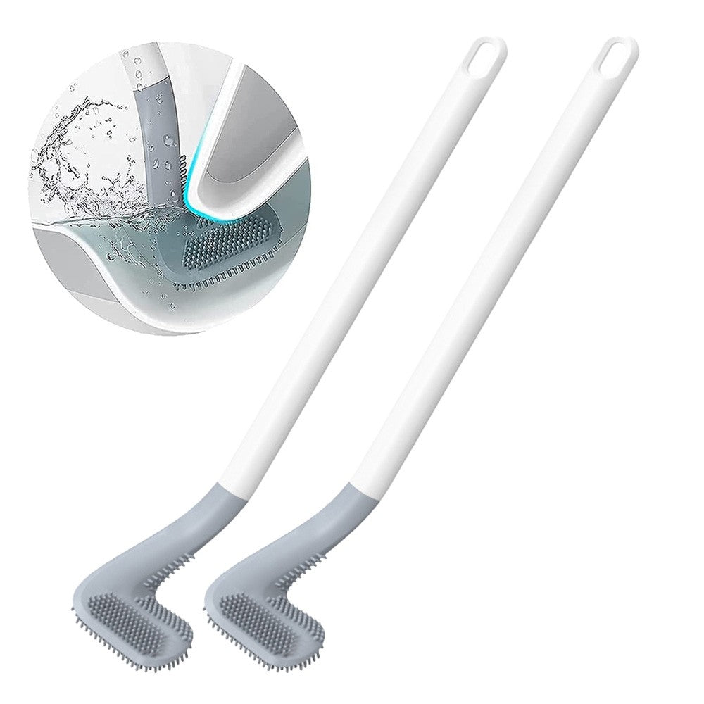 2Pcs Wall Mounted Toilet Brush White Golf Toilet Cleaning Brush Long Handle Cleaning Brush