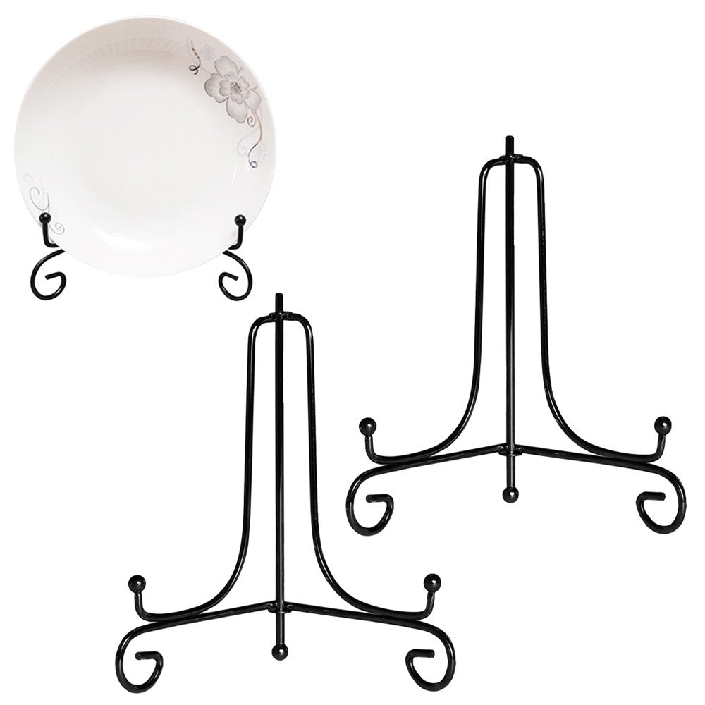 2Pcs 10 Inch Plate Iron Display Stand Easel Display Rack Photo Frames Holder Book Display Stand