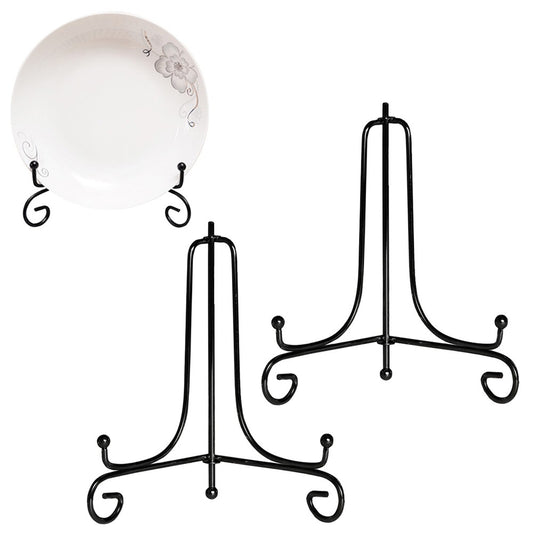 2Pcs 10 Inch Plate Iron Display Stand Easel Display Rack Photo Frames Holder Book Display Stand