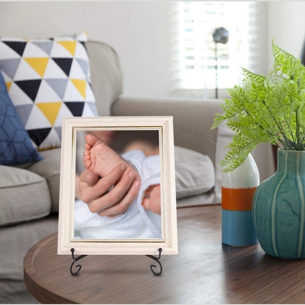 2Pcs 6 Inch Plate Iron Display Stand Easel Display Rack Photo Frames Holder Book Display Stand