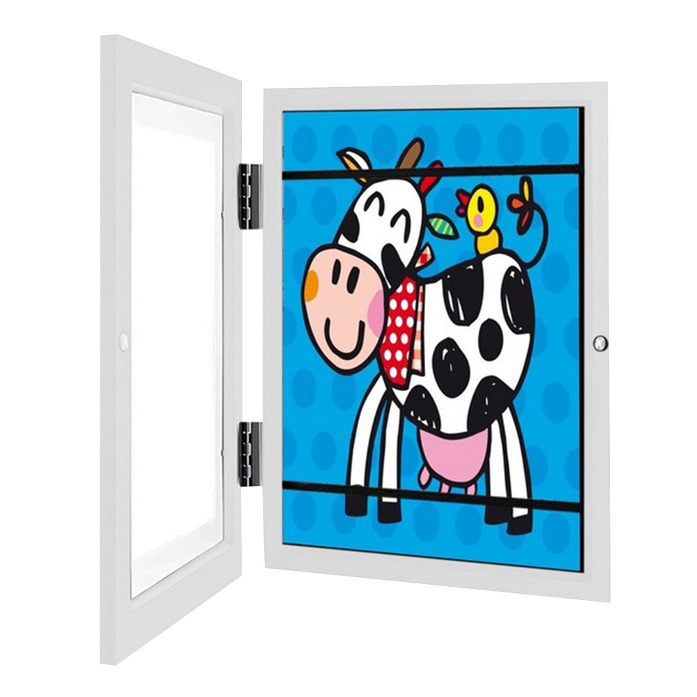 Magnetic Kids Art Frames Children Art Projects Wooden Picture Artwork Display Frame White