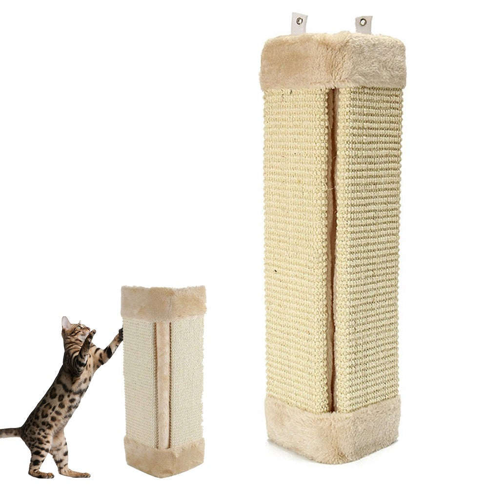 Wall Mounted Cat Scratcher Natural Sisal Cat Scratching Pad Cat Scratching Board Pet Cat Toys