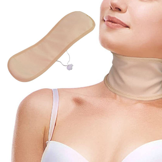 Reusable Castor Oil Neck Pack for Thyroid Castor Oil Compress Neck Wrap Khaki
