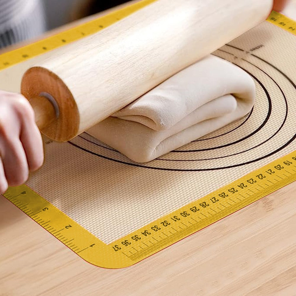 2Pcs Silicone Baking Mat Set Non Stick Silicone Oven Liner for Cookie Pizza Making