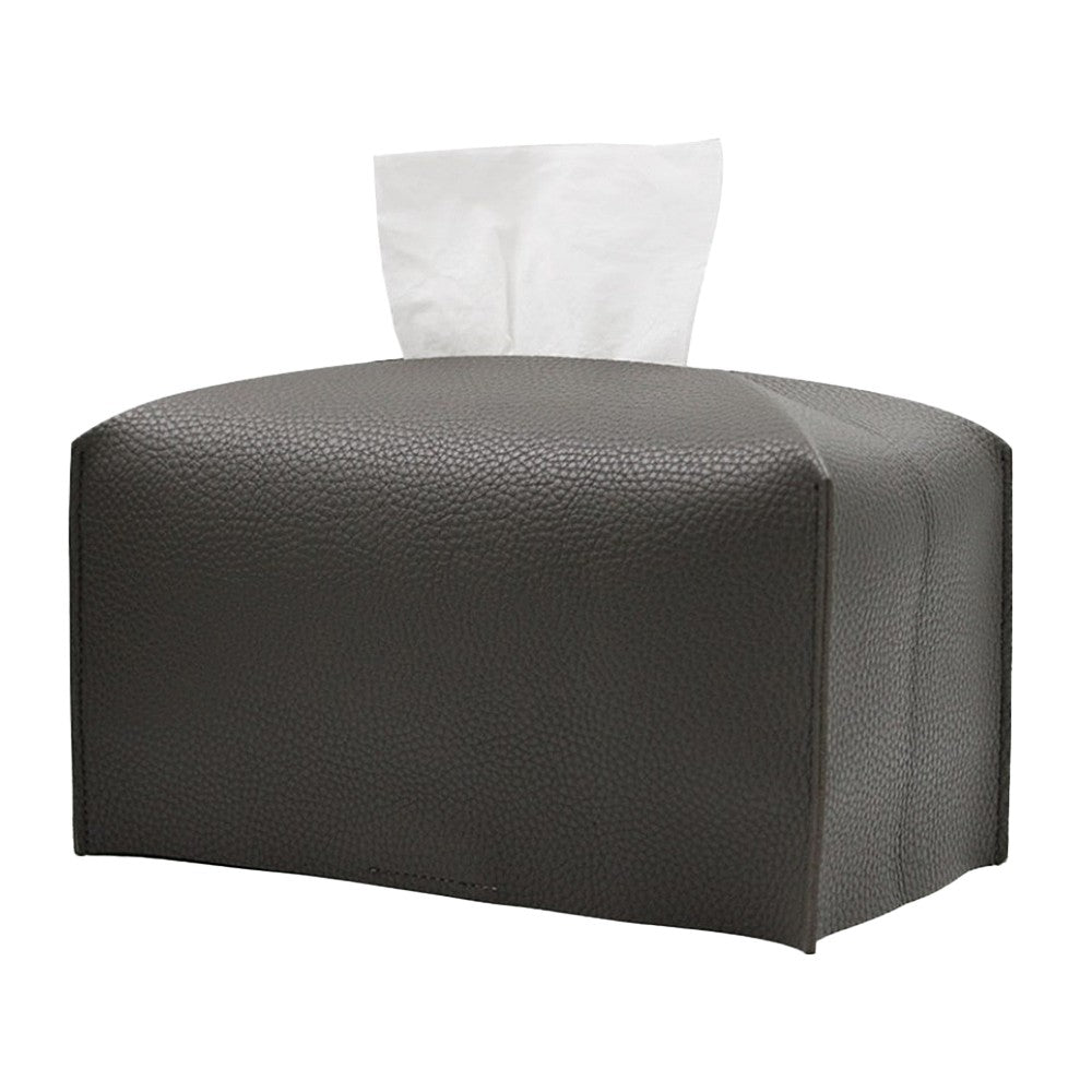 Rectangular PU Leather Tissue Box Tissue Dispenser Napkin Storage Boxes Black