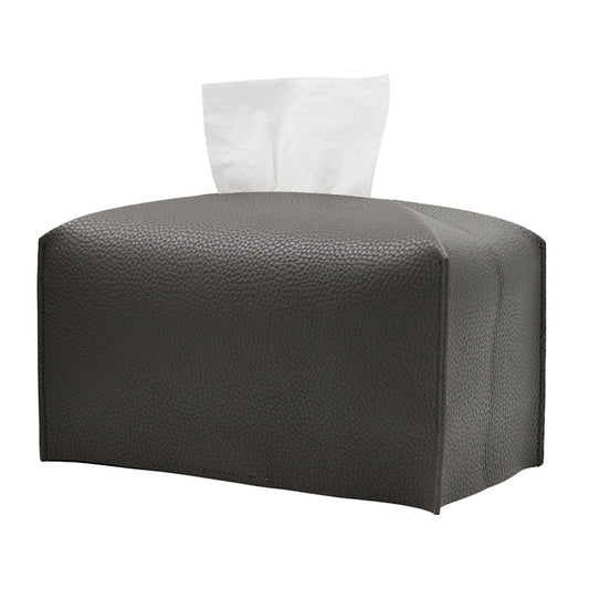 Rectangular PU Leather Tissue Box Tissue Dispenser Napkin Storage Boxes Black