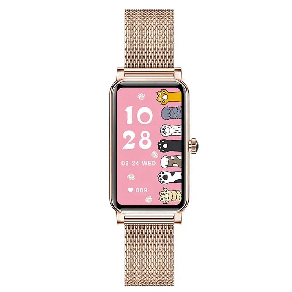 Gold Womens Smart Watch Fitness Tracker Sport Bracelet for Android iOS Phones