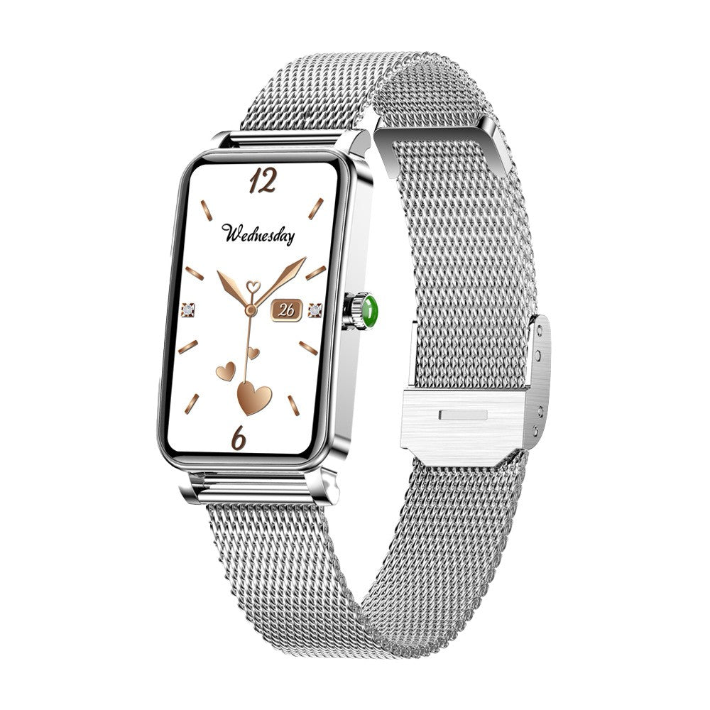 Silver Womens Smart Watch Fitness Tracker Sport Bracelet for Android iOS Phones