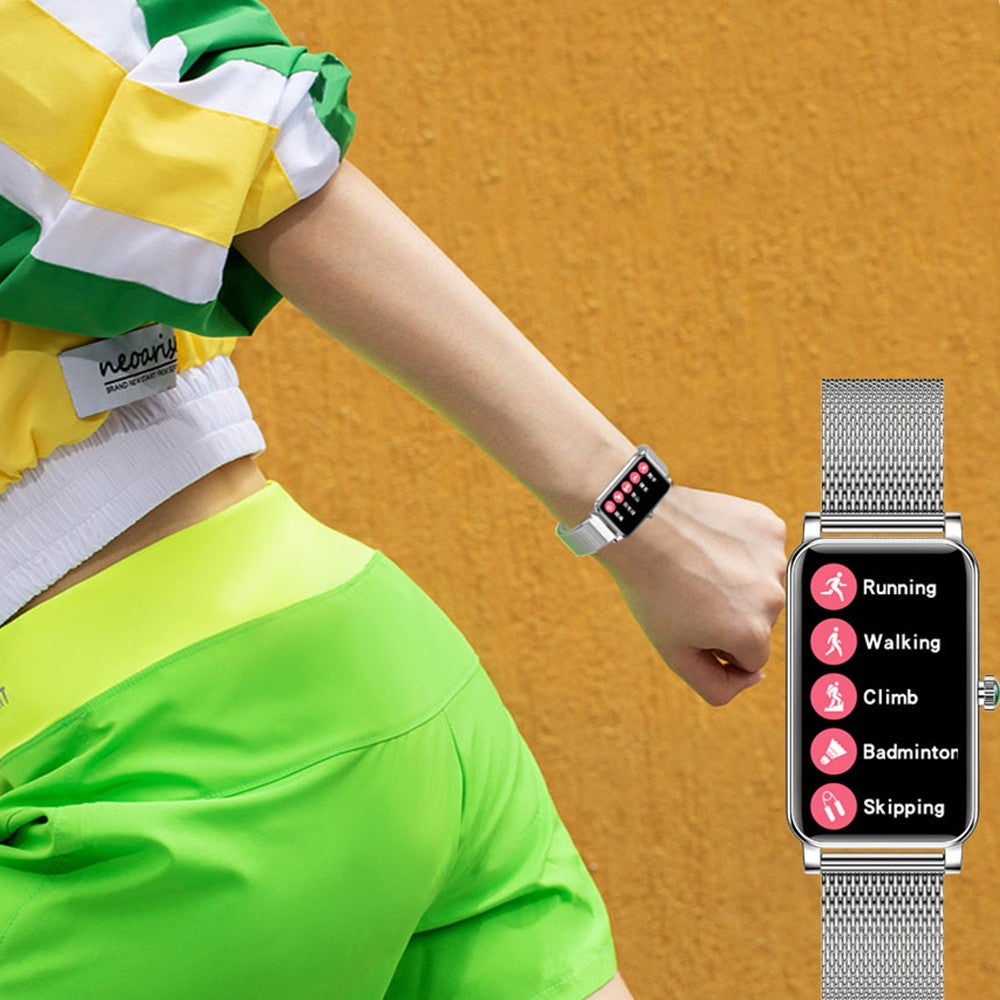 Silver Womens Smart Watch Fitness Tracker Sport Bracelet for Android iOS Phones