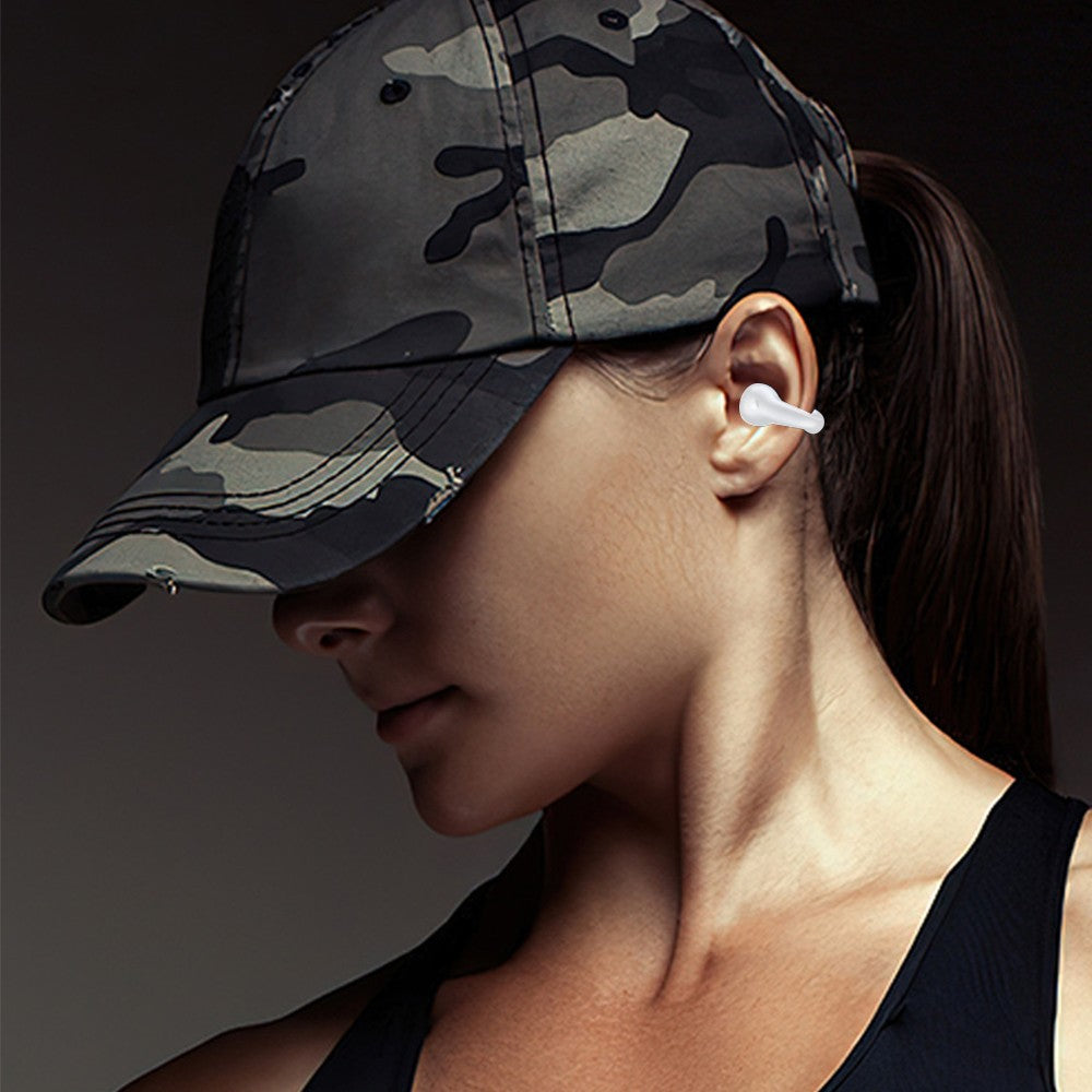 Bluetooth 5.3 Bone Conduction Headphones Ear Clip On Wireless Headphones Open Ear Headphones White