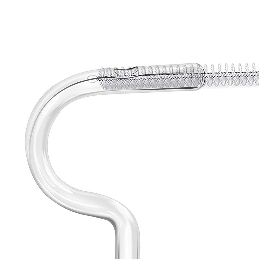 2X Anti Wrinkle Straws Reusable Drinking Straws Glass Straws with Cleaning Brush