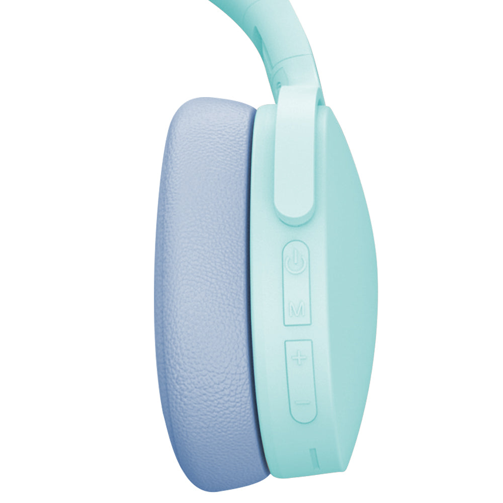 Bluetooth Headset Foldable Wireless Headphones Stereo Over Ear Headphone Blue