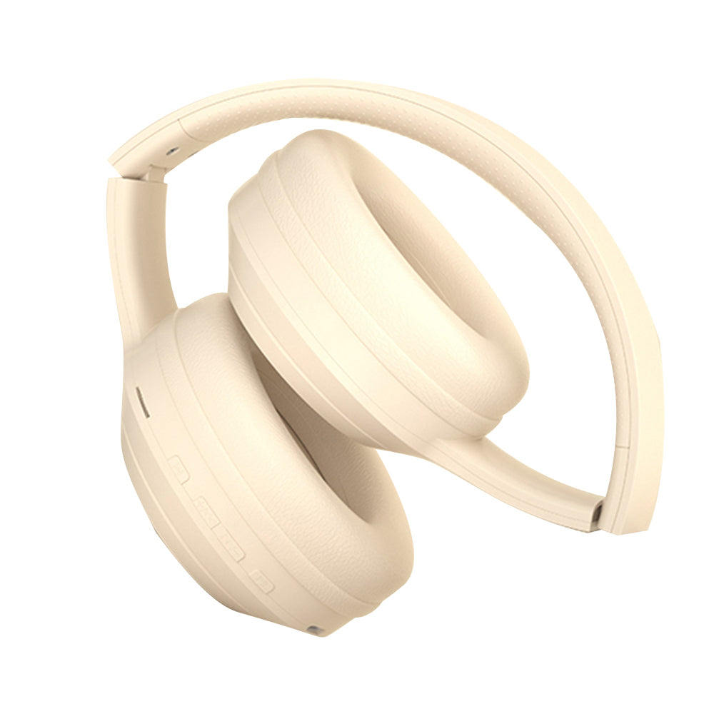 Bluetooth Headset Wireless Headphones Headworn TWS Earphones Beige