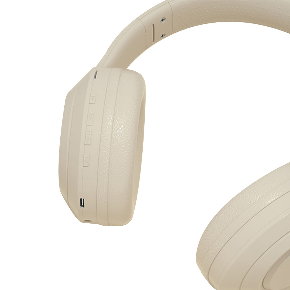 Bluetooth Headset Wireless Headphones Headworn TWS Earphones Beige