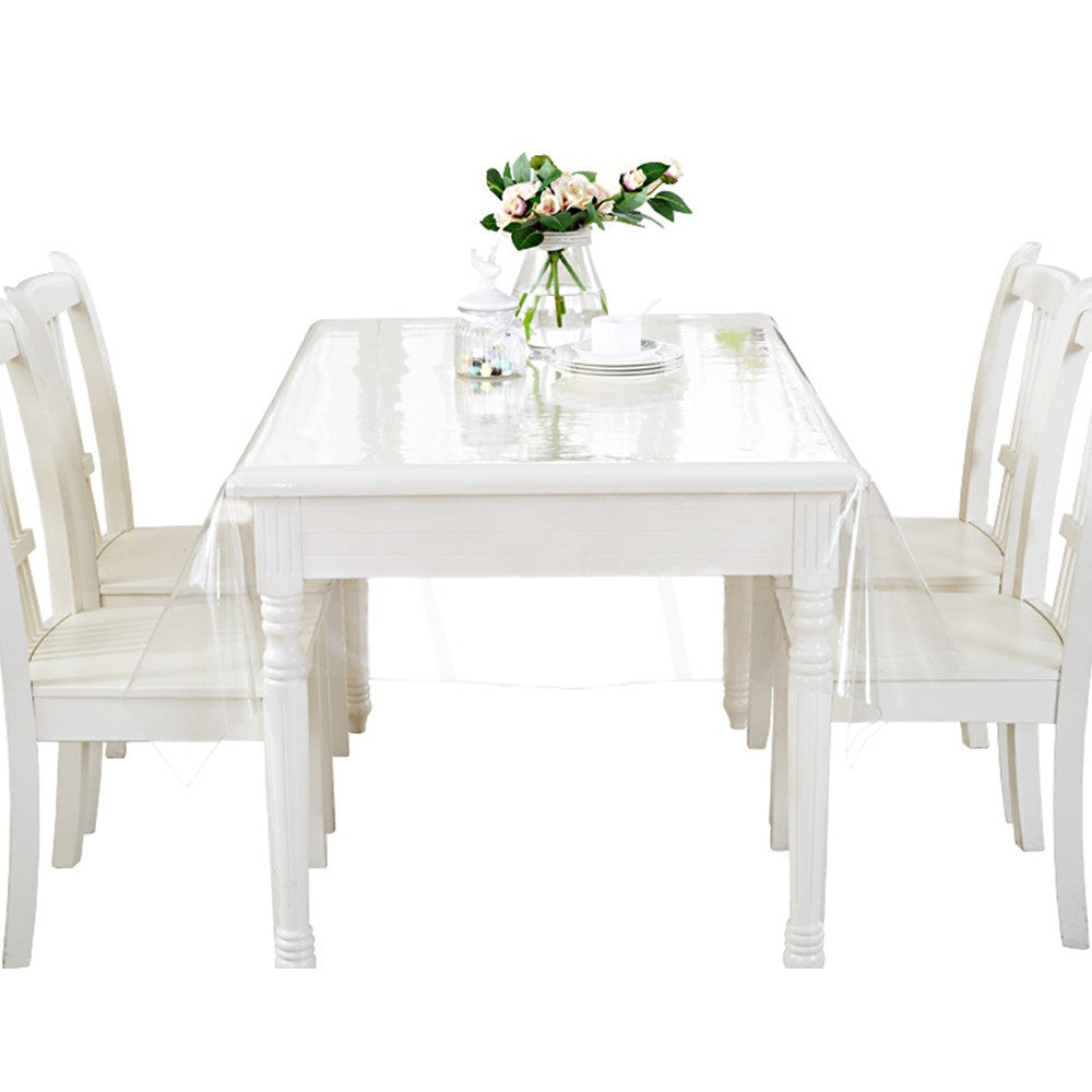 140x60cm Clear PVC Tablecloth Protector Oil Proof Dining Table Cover Transparent Table Cover