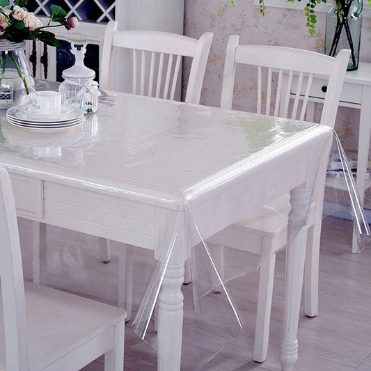80x40cm Clear PVC Tablecloth Protector Oil Proof Dining Table Cover Transparent Table Cover
