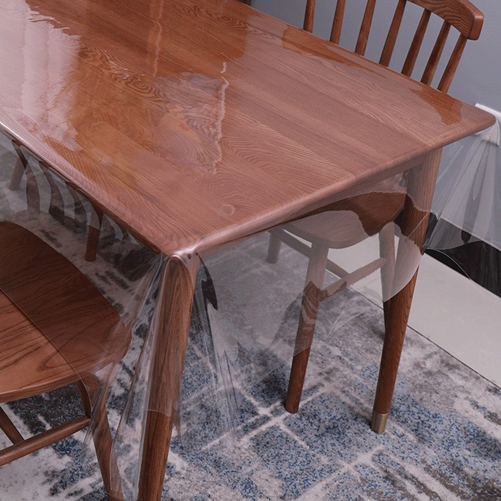 80x40cm Clear PVC Tablecloth Protector Oil Proof Dining Table Cover Transparent Table Cover