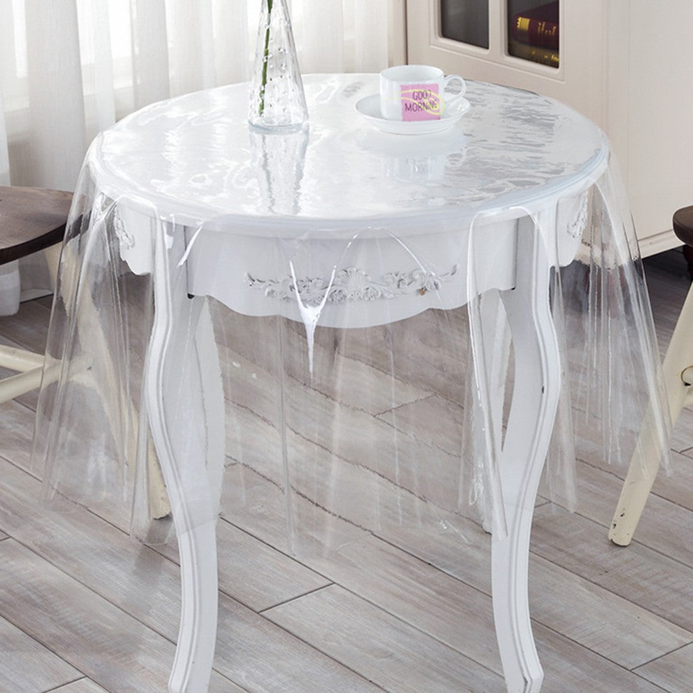 80x40cm Clear PVC Tablecloth Protector Oil Proof Dining Table Cover Transparent Table Cover