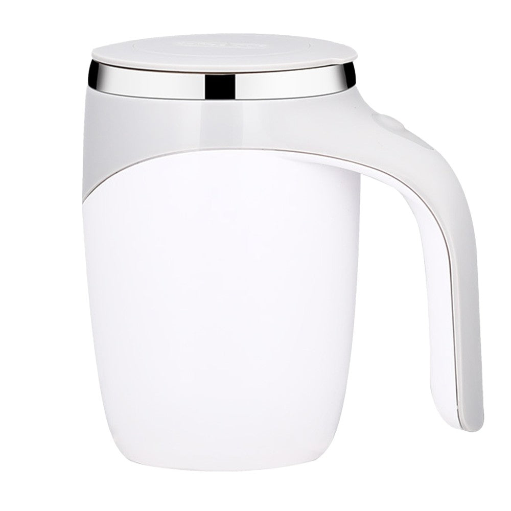 Electric Self Stirring Mug Automatic Magnetic Mixing Stirring Coffee Cup for Coffee Milk Hot Chocolate Brown White