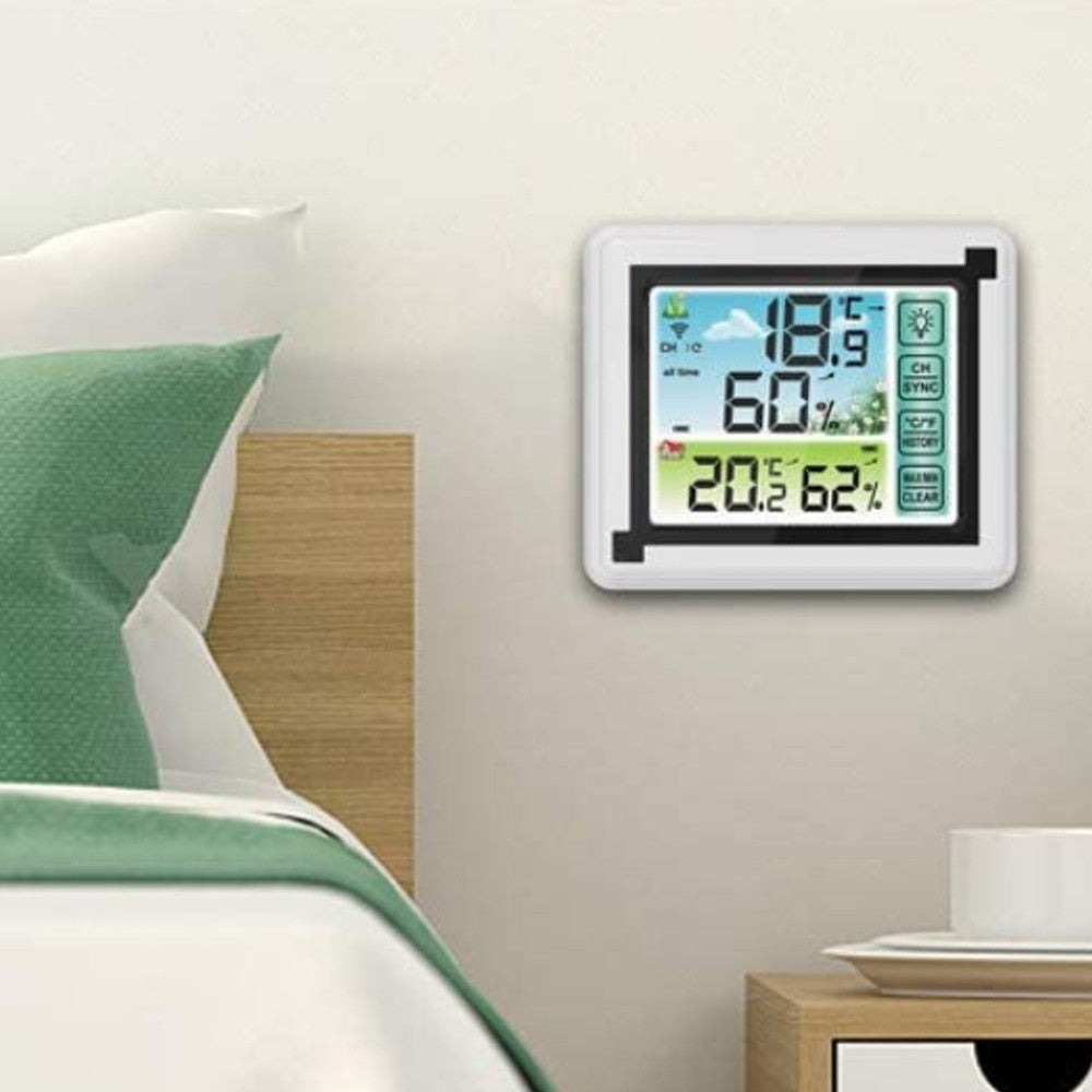 Wireless Weather Station Indoor Outdoor Thermometer Digital Humidity Monitor - 1 Sensor Style