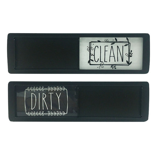 Black Magnetic Dishwasher Clean Dirty Sign Non-Scratch Clean Dirty Indicator