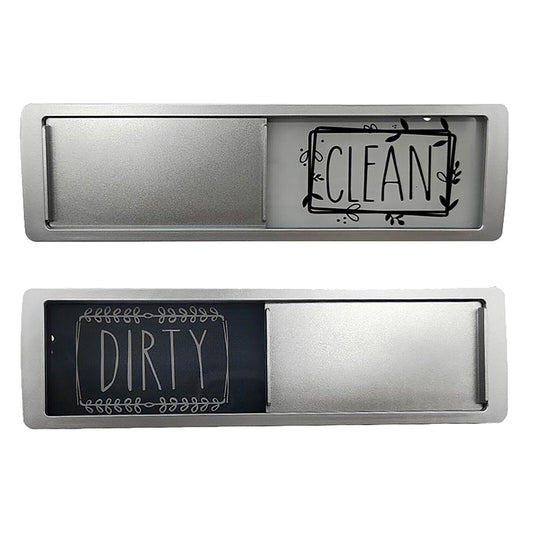 Silver Magnetic Dishwasher Clean Dirty Sign Non-Scratch Clean Dirty Indicator