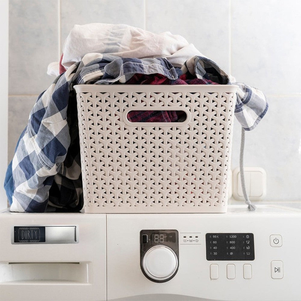 2 X Rectangle Magnetic Dishwasher Clean Dirty Sign Non-Scratch Clean Dirty Indicator